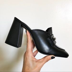 Topshop leather mule/loafer heels 👠